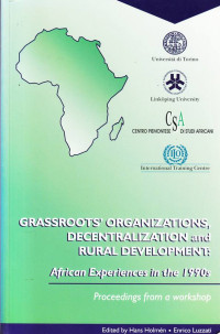 Grassroots Organizations Decentralization And Rural Development : African Experien Ces In The 1990s