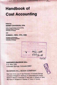 Handbook of Cost Accounting