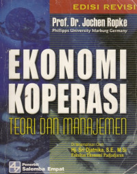 Ekonomi koperasi : teori dan manajemen