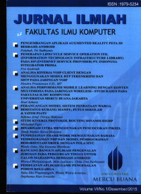 Jurnal Ilmiah Fasilkom Program Studi Sistem Informasi Fakultas Komputer Universitas Mercu Buana  10 artikel Vol. VI, No. 1 Desember 2015