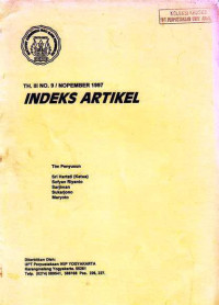 Indeks Artikel Th.III No.9/Nopember 1997