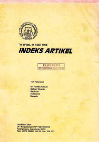 Indeks Artikel Th.IV No.11/Mei 1998