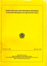 Indeks Biologi dan Pertanian Indonesia (Indonesian Biological and Agricultural Index) Vol.21 No, 3-4,1989