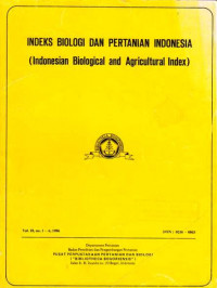 Indeks Biologi dan Pertanian Indonesia (Indonesian Biological and Agricultural Index) Vol.22 No, 5, 1990