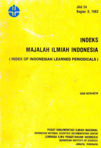 Indeks Majalah Ilmiah Indonesia Jilid 24, Bagian 2