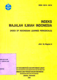 Indeks Majalah Ilmiah Indonesia Jilid 30, Bagian 2