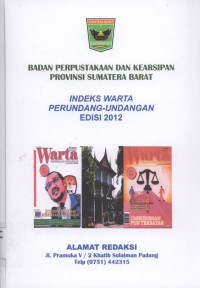 Indeks Warta Perundang-undangan Edisi 2012