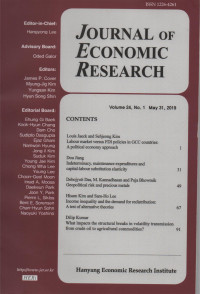 Journal of economic research vol. 24 no. 1  May 31,2019