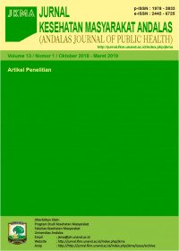 Jurnal Kesehatan Masyarakat Andalas : Vol 13, No 1 (2018)