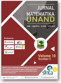 Jurnal Matematika unand :vol. 10 no. 2 (2021)