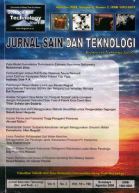 Jurnal Sain dan Teknologi Volume 6