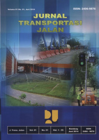 Jurnal Transportasi Jalan 5 artikel Vol. 01 N0. 1, Juni 2014