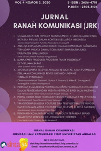 Jurnal Ranah Komunikasi : Vol 4 No 2 (2020)