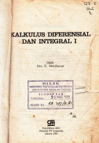 Kalkulus Diferensial Dan Integral I