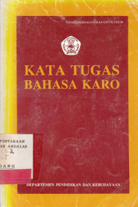 KATA Tugas Bahasa Karo / Kabar Bangun et.al.