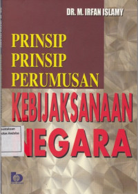 Prinsip-Prinsip Perumusan Kebijaksanaan Negara