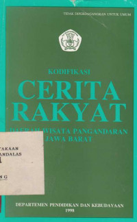 Kodifikasi Cerita Rakyat Daerah Wisata Pangandaran, Jawa Barat