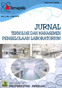 Temapela : Jurnal Teknologi Dan Manajemen Pengelolaan Laboratorium : Vol 2 No 1 (2019)