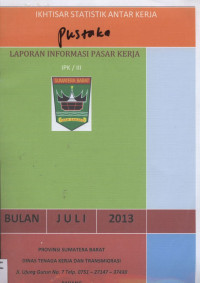 Laporan Informasi Pasar Kerja IPK/III