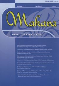 Makara Seri Teknologi Volume 17 No 1 April 2013