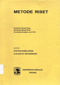 Metode Riset : Aplikasinya dalam pemasaran / J. Supranto