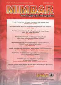 Mimbar JUrnal Sosial dan Pembangunan 9 artikel Vol. XXIV No. 2, Juli - Desember 2008