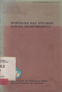 Morfologi Dan Sintaksis Bahasa Massenrempulu