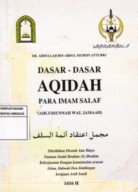 Dasar-dasar Aqidah Para Imam Salaf (Ahlussunnah Wal Jamaah)