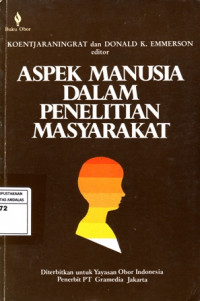 Aspek Manusia Dalam Penelitian Masyarakat