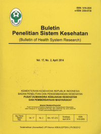 Buletin Penelitian Sistem Kesehatan 12 artikel Vol. 17 No. 2, April 2014