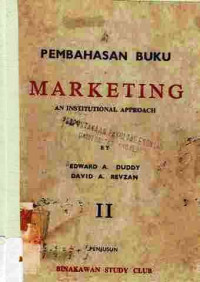 Pembahasan Buku Marketing : An Institutional Approach