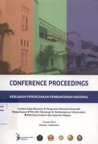 Conference Proceeding Kebijakan Perencanaan Pembangunan Nasional 2013