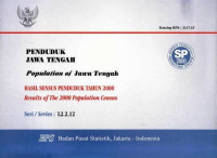 Penduduk  Jawa Tengah Population of Jawa Tengah Hasil Sensus Penduduk Tahun 2000 Results of the 2000 Population Census Seri/ Series : L2.2.12