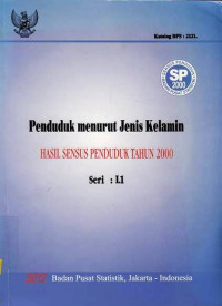 Penduduk Menurut Jenis Kelamin Hasil Sensus Penduduk Tahun 2000 Seri : L1