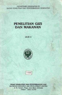 Penelitian Gizi dan Makanan Jilid II