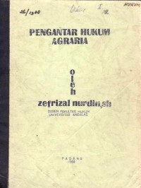 Pengantar Hukum Agraria