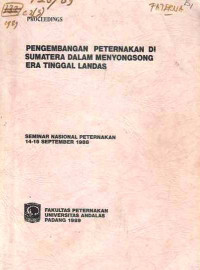 Pengembangan Peternakan Di Sumatera Barat Dalam Menyongssong Era Tinggal Landas