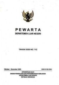 Pewarta Departemen Luar Negeri Tahun XXXII No. 112