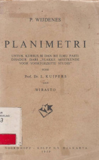 Planimetri : Untuk Kursus B I Dan B II Ilmu Pasti