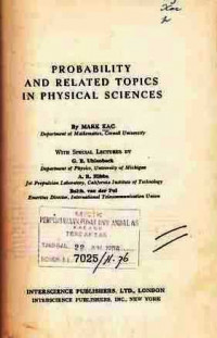 probability and Related Topics in Physical Sciences