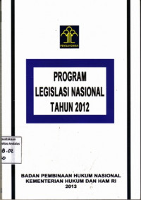 Program Legislasi Nasional Tahun 2012