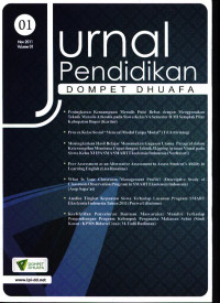 Jurnal Pendidikan Dompet Dhuafa 7 artikel Vol. 05, No. 02, November 2015