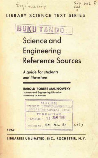 Science and Engineering Reference Sources: A guide for Students and Librarians