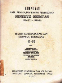 Himpunan Hasil Pengkajian Bahan Penyusunan Repelita Keempat Sektor Kependudukan dan Keluarga Berencana C-19