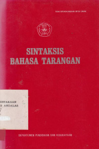 Sintaksis bahasa Tarangan