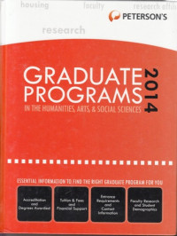 Graduate Programs in the Humanities, Arts, and Social Sciences 2014