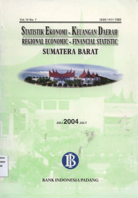 Statistik Ekonomi - Keuangan Daerah Sumatera Barat Juli 2004