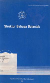 Struktur Bahasa Balantak / Editor Latif Rozali et.al.