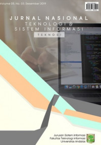 Jurnal Nasional Teknologi dan Sistem Informasi : Vol 5, No 3 (2019)