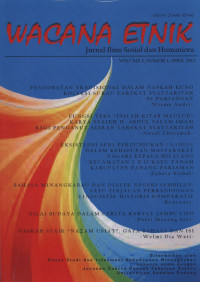 Wacana Etnik Jurnal Ilmu Sosial dan Humaniora 6 artikel Vol. 3, No. 1, April 2012